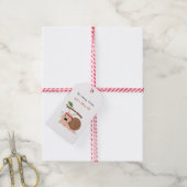 Sterke Slak met Zware Last Sticker Cadeaulabel (Met Touw)