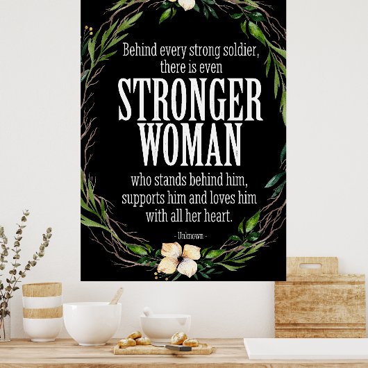 Sterke soldaat sterker poster (Keuken)