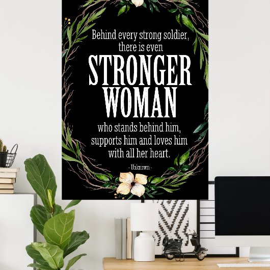 Sterke soldaat sterker poster (Thuiskantoor)