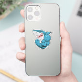 sterke spierhaai sticker (Telefoon)