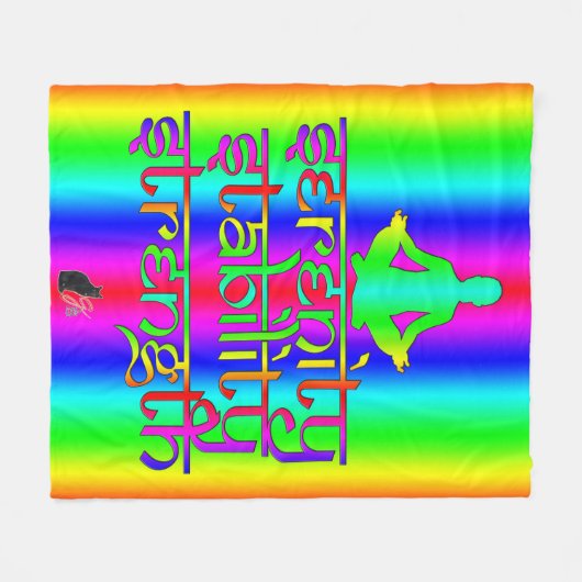 Sterke stabiliteit Serenity Rainbow-intenties Fleece Deken (Voorkant (Horizontaal))