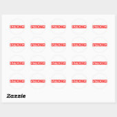 Sterke Stempel Ronde Sticker (Vel)