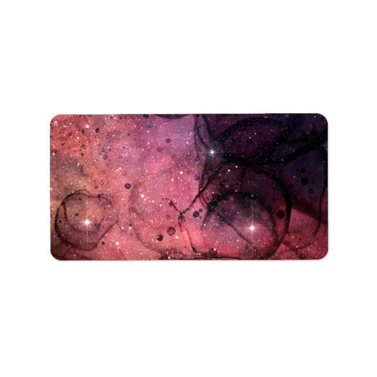 Sterke sterren Ruimte Galaxy Pattern Buitengarter Etiket (Voorkant)