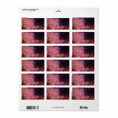 Sterke sterren Ruimte Galaxy Pattern Buitengarter Etiket (Full Sheet)