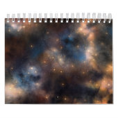 Sterke sterrenruimte Galaxy Blue Black Pattern Kalender (Hoes)