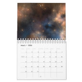 Sterke sterrenruimte Galaxy Blue Black Pattern Kalender (Mar 2026)