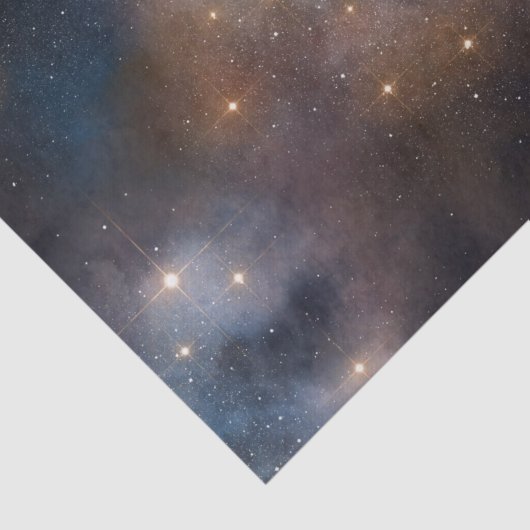 Sterke sterrenruimte Galaxy Blue Black Pattern Tissuepapier (Detail)