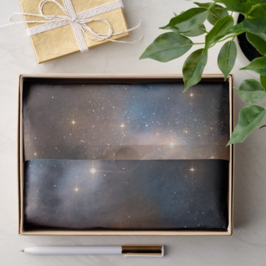 Sterke sterrenruimte Galaxy Blue Black Pattern Tissuepapier (Geschenk)