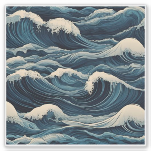 sterke Sticker in de oceaan (Voorkant)