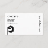 Sterke, stijlvolle fitnessinspiratie wit visitekaartje (Achterkant)