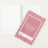Sterke Stof Roze Moderne Bloemige Quote Planner (Display)