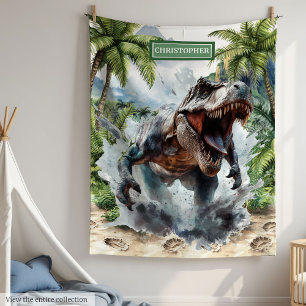 Sterke T-Rex Deken Aangepaste Naam Gepersonaliseer