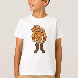 Sterke taart die laarzen draagt t-shirt
