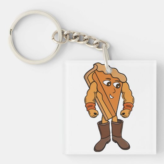 Sterke taart met laarzen sleutelhanger (voorkant)