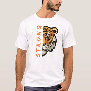 Sterke tijger t shirten ontwerp t-shirt