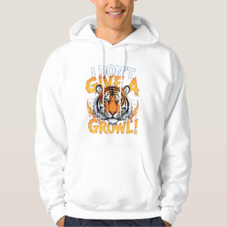 Sterke Tijgerjager Grungy Typografie Ontwerp Hoodie