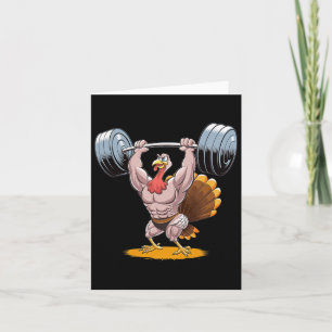 Sterke Turkije Bodybuilding Thanksgiving Weightlif Kaart