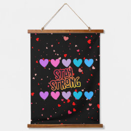 Sterke typografie blijven hangend wandkleed