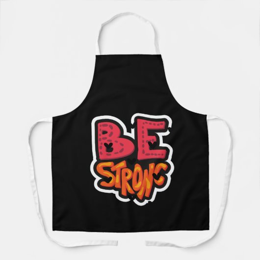 Sterke typografie blijven schort (Voorkant)