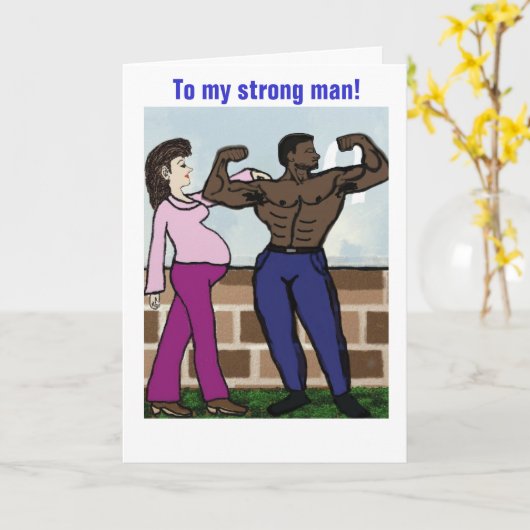 Sterke vader kaart (Gele Bloem)