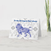 Sterke Vader Leeuw Stomp Hartelijk Gefeliciteerd V Kaart (Voorkant)