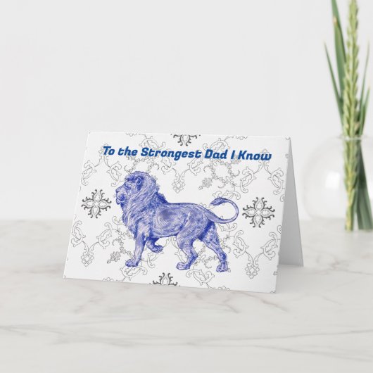 Sterke Vader Leeuw Stomp Hartelijk Gefeliciteerd V Kaart (Voorkant)