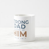 Sterke Vader Psalm 28:7 Koffiemok Vaderdag Cadeau (Center)