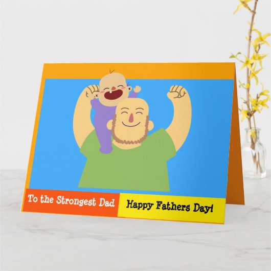 Sterke vaders dag Sterkste liefde Kaart (Gele Bloem)