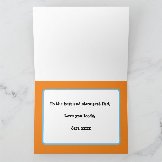Sterke vaders dag Sterkste liefde Kaart (Binnen)