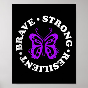 Sterke veerkrachtige fibromyalgie-bewustzijnsfibro poster