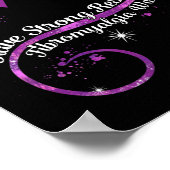 Sterke veerkrachtige fibromyalgie Warrior Awarenes Poster (Hoek)