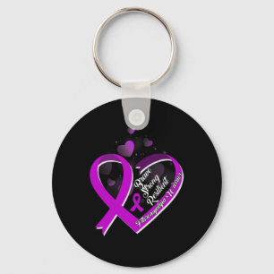 Sterke veerkrachtige fibromyalgie Warrior Awarenes Sleutelhanger