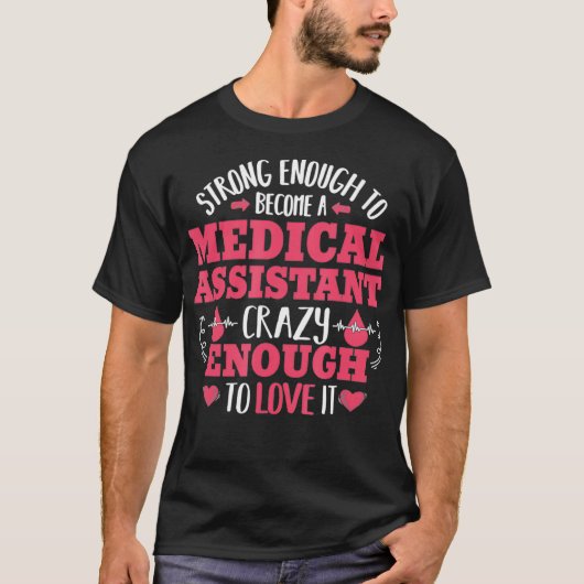 Sterke Verpleegkundige Doktersassistent T-shirt (Voorkant)