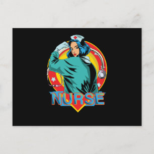 Sterke verpleegster briefkaart
