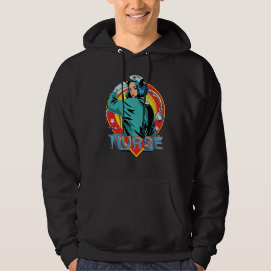 Sterke verpleegster hoodie (Voorkant)