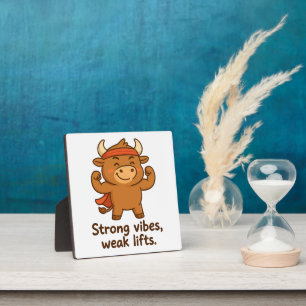 Sterke vibes, zwakke liften – Comic Bullio Plaque Fotoplaat