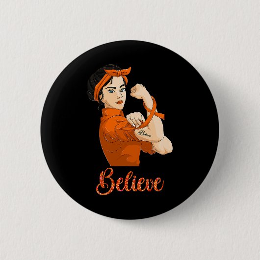 Sterke Vrouw Bloedkanker 2 Ronde Button 5,7 Cm (Voorkant)