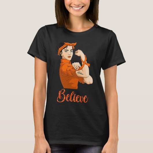 Sterke Vrouw Bloedkanker 2 T-shirt (Voorkant)