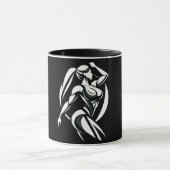 Sterke vrouw fitness persoonlijke training minimal mok (Midden)