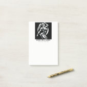 Sterke vrouw fitness persoonlijke training minimal post-it® notes (Op bureau)