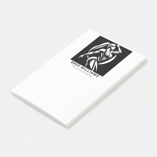 Sterke vrouw fitness persoonlijke training minimal post-it® notes (Schuin)