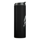 Sterke vrouw fitness persoonlijke training minimal thermosbeker (Gedraaid links)