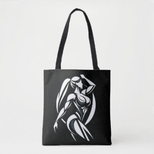 Sterke vrouw fitness persoonlijke training minimal tote bag