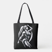 Sterke vrouw fitness persoonlijke training minimal tote bag (Achterkant)