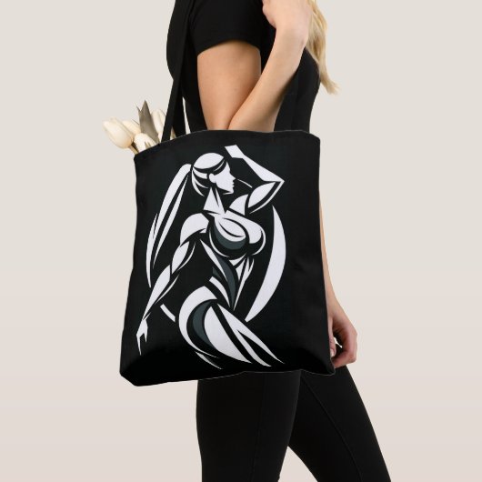 Sterke vrouw fitness persoonlijke training minimal tote bag (Dichtbij)