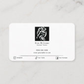 Sterke vrouw fitness persoonlijke training minimal visitekaartje (Achterkant)