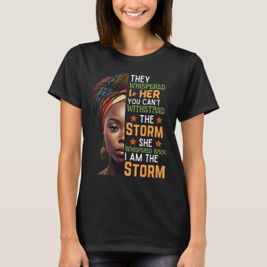 Sterke vrouw fluisterde terug het Storm Juneteenth T-shirt (Voorkant)