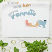 Sterke vrouw... frettenwiel theedoek (Gevouwen)