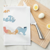 Sterke vrouw... frettenwiel theedoek (Quarter Fold)