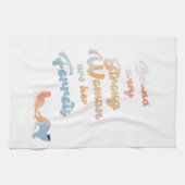 Sterke vrouw... frettenwiel theedoek (Horizontaal)